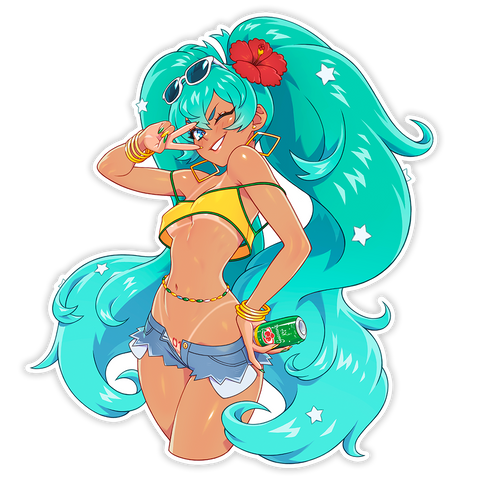 SUMMER MIKU THICC STICKER