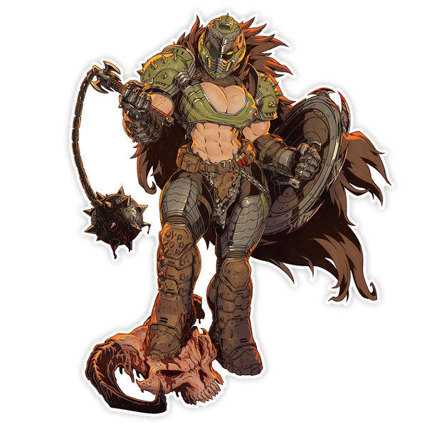 DOOM SLAYER STICKER [B GRADE]