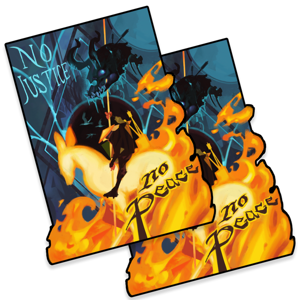 NO JUSTICE, NO PEACE STICKER (SET OF 2)