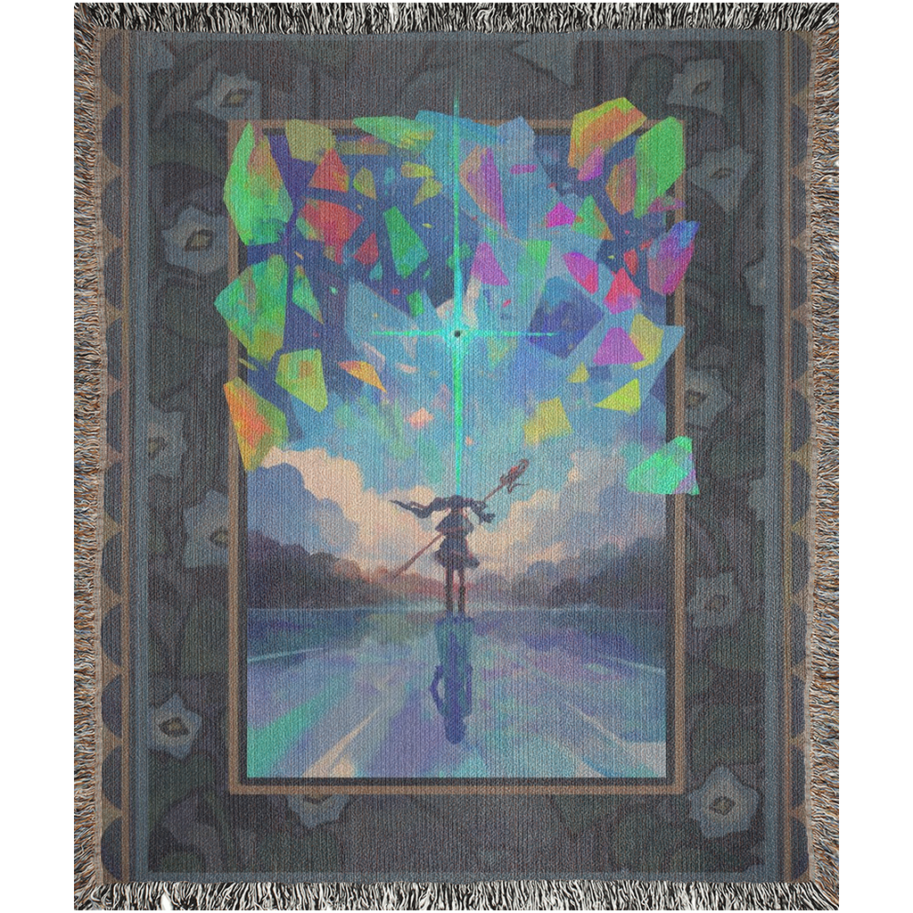 WORLD TURNED UPSIDE DOWN WOVEN ART