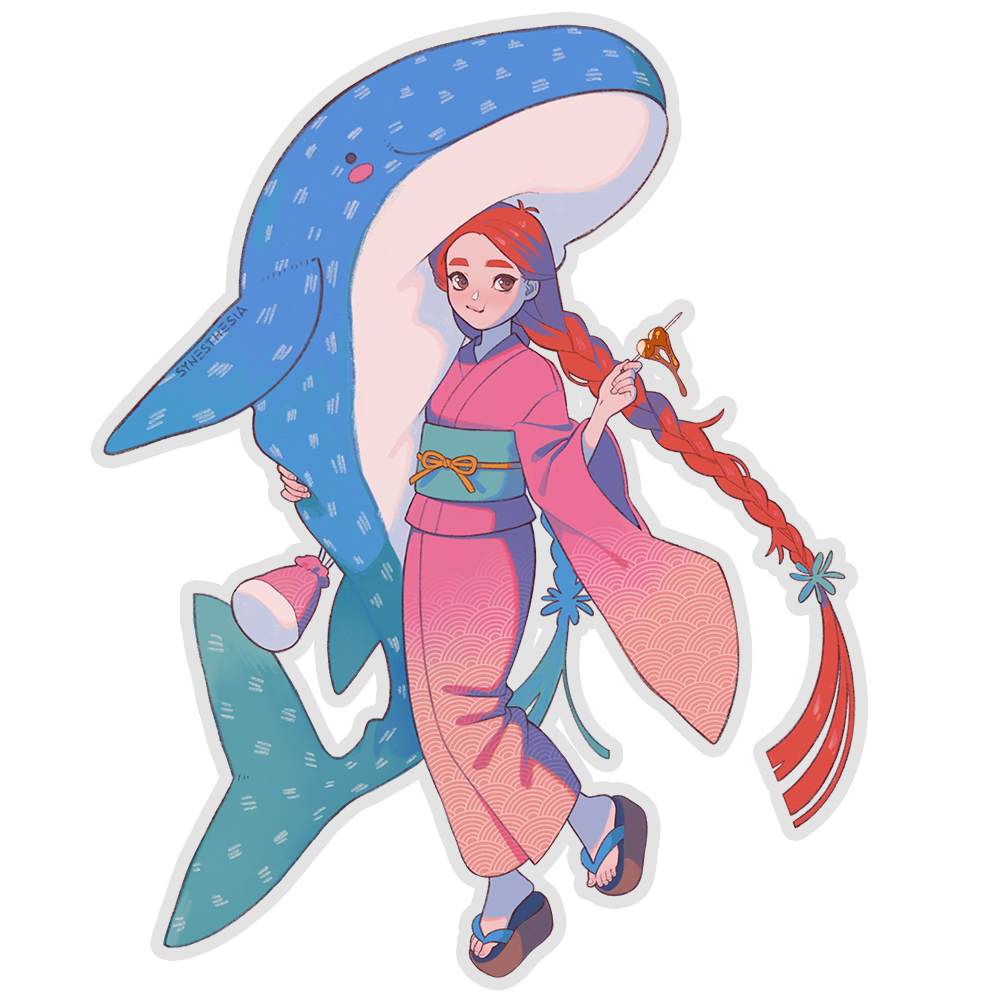 SUMMER FESTIVAL AKEMI CLEAR STICKER