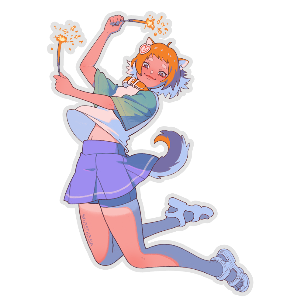 SUMMER FESTIVAL MIMI CLEAR STICKER – ShibeInk