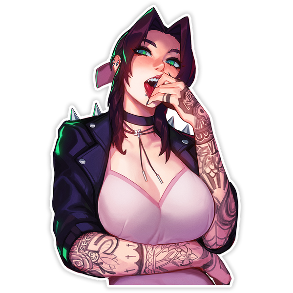 PUNK AERITH STICKER [B GRADE]